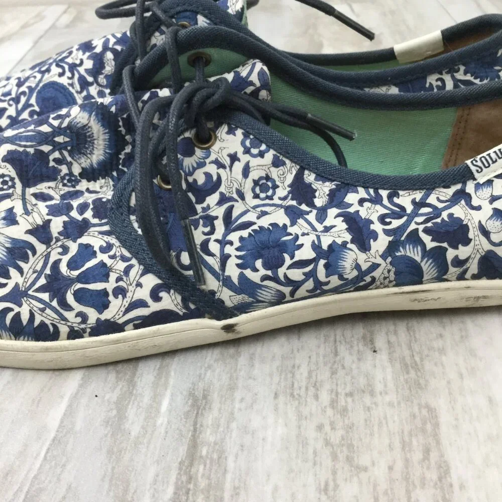 Soludos Blue Paisley Sneakers 8